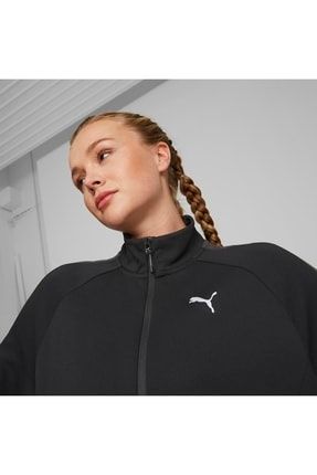 Puma Evostr pe Half zip Crew Siyah Kad n Yar m Fermuarl