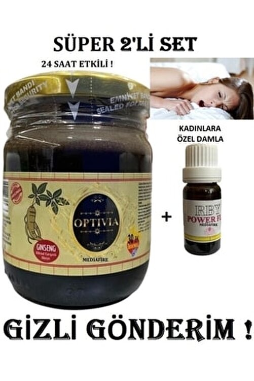 Optvıa Ginsengli Epimedyümlü Epimedium Macun Macunu 240gr Ve Bayans Azdiriçim Damla Rby 10ml