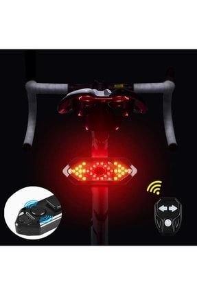 5 Modlu Su Geçirmez Usb Led Şarjlı Sinyal Kablosuz Kumandalı Bisiklet - Scooter Arka Işık