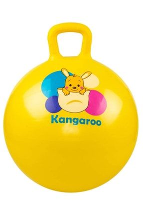 Sarı Zıp Zıp Kanguru Top Zıplama Topu Çocuk Pilates 90 Kg Taşıma