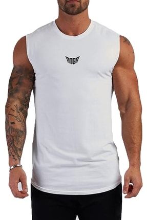 Erkek Nem Emici Hızlı Kuruma Atletik Teknik Performans Sporcu Sıfır Kol T-shirt