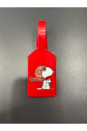 Seyahat Aksesuar Kırmızı Snoopy Tasarımlı Bagaj Çanta Bavul Etiketi