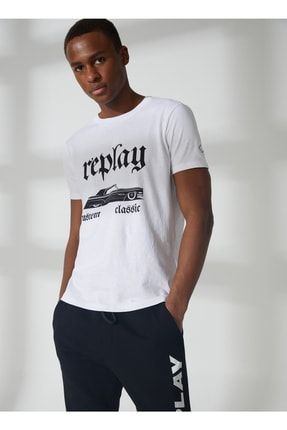 Replay Bisiklet Yaka Duz Beyaz Erkek T shirt M648000022662g T shirts Regular Fiyat Yorumlar Trendyol