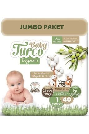Bebek Bezi Doğadan Beden:1 (2-5kg) Yeni Doğan 40 Adet (göbek Bağı Oyuntulu) Jumbo Pk