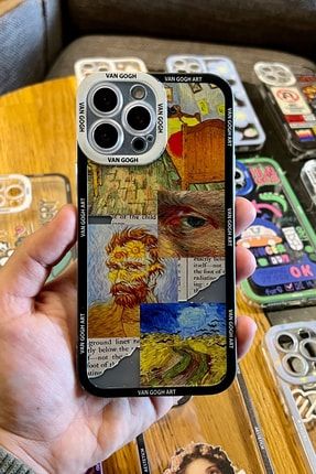 Iphone 14 Pro Max (6.7 Inç) Kılıf Van Gogh Desenli Estetik Kamera Korumalı Şeffaf Baskılı Kılıf 14Promaxpremium