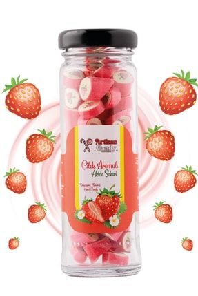 Artisan Strawberry Candy / Çilek Aromalı El Yapımı Mini Akide Şekeri (65GR)