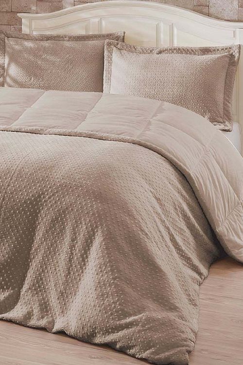 Merinos Fashion Yatak Ortusu Seti Cift Kisilik Tomurcuk Cappuccino Fiyati Yorumlari Trendyol