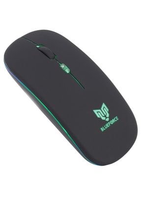 V5.0 Bluetooth & Wireless 2,4ghz Sessiz Kablosuz Mouse Siyah Işıklı Şarjlı Pc Laptop Tv Mac Uyumlu