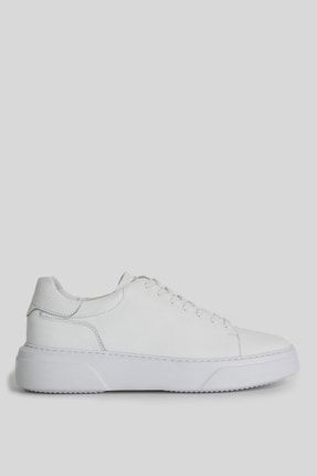 Tommy Erkek Deri Sneaker Ayakkabı Beyaz
