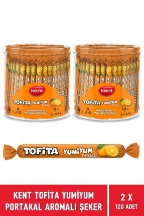 Tofita Yumi Portakal Aromalı Şekerleme 120'li Kavanoz - 2 Adet SET.MONDELEZ.140