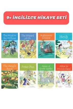 Ingilizce Çocuk Kitapları Hikaye Seti 9+ Yaş 8'li Eğitici Set Ingilizce Okuma Ve Anlamaya Yardımcı