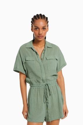 Bershka best sale utility playsuit