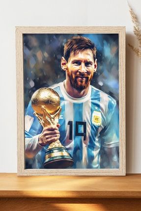 Messi holding shirt poster discount