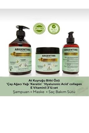 Argentına Keratin & Argan Yağlı 3' Lü Saç Bakım Seti ARG-004