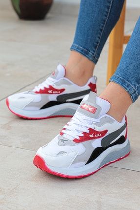Kırmızı - Kadın Sneaker Günlük Spor Ayakkabı