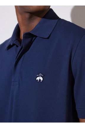 BROOKS BROTHERS Klasik Yaka Lacivert Erkek T shirt Bbsp23mts036 Fiyat Yorumlar Trendyol