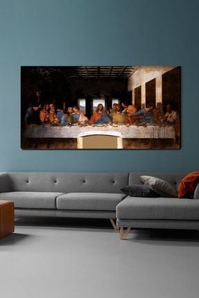 ColorVision Leonardo Da Vinci Son Ak am Yeme i Kanvas Tablo 60x120