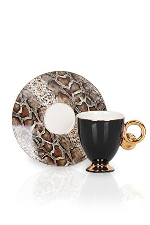 acar ayakli yilan deri 6 li kahve fincan seti siyah fiyati yorumlari trendyol