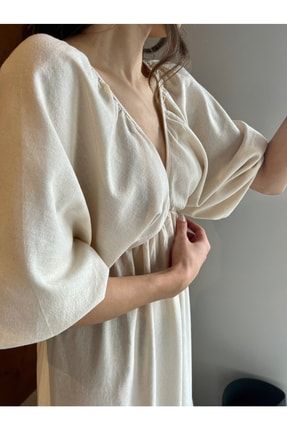Evangeline kimono style linen dress - Le café de maman