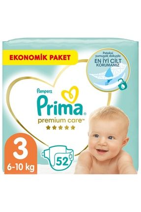Bebek Bezi Premium Care 3 Beden 52 Adet Ekonomik Paket PR2311