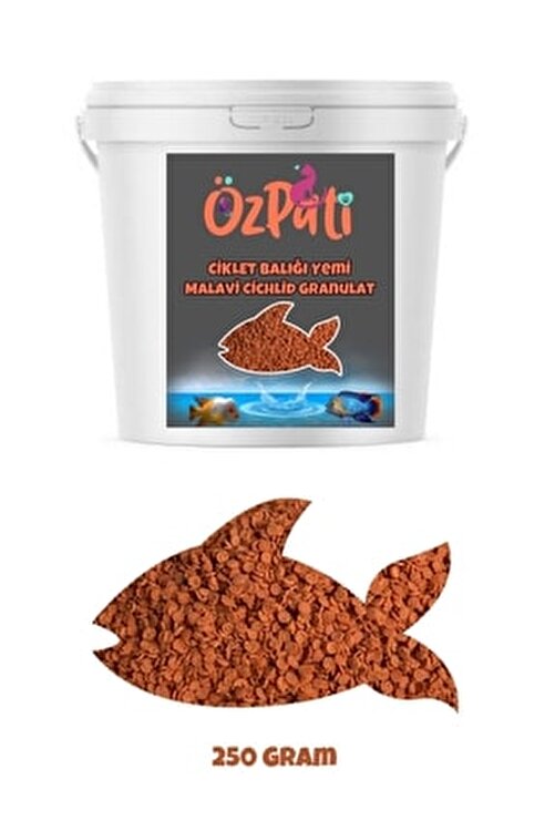Etçil Balık - Ciklet Balığı Yemi ( Granulat) 250 Gram