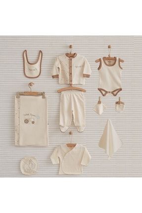 10 Parçalı Yenidoğan Hediye Seti | Zarif Nakış Işlemeli Şık Bebek Kıyafetleri | Hastane Çıkışı Seti