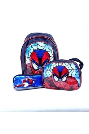 Erkek Çocuk Resimli Ilkokul Anaokul Okul Çantası Spiderman 3lü Set