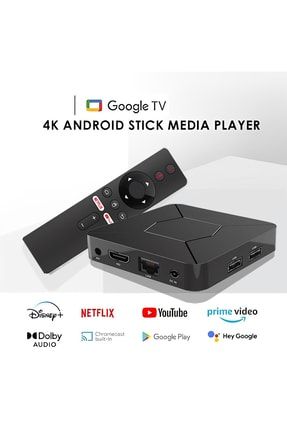 4k Android Tv - Lisanslı Android Tv Box S / Media Player - Android Tv Stick 2024 Pro