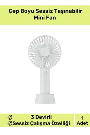 Premium Cep Boyu Sessiz Taşınabilir Mini Fan Usb Şarjlı Pervaneli Soğutucu Küçük El Vantilatörü