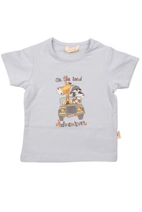 Mini Damla T-shirt Safari Mavi