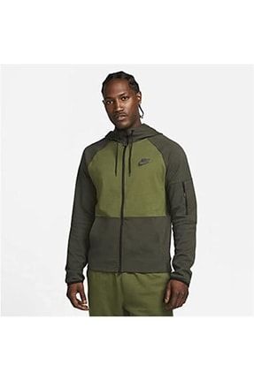 Sportswear Hoodie Full-zip Windrunner Yeşil/haki Erkek Spor Sweatshirt