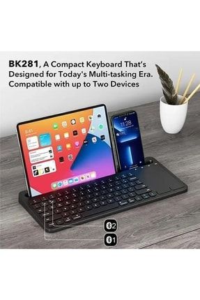 Kablosuz Yeni Qwerty Rgb Tablet Bilgisayar Uyumlu Bluetooth Dijital Klavyeler