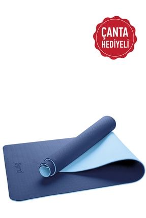 Ekolojik 6mm Tpe Yoga Matı Pilates Minderi Mavi