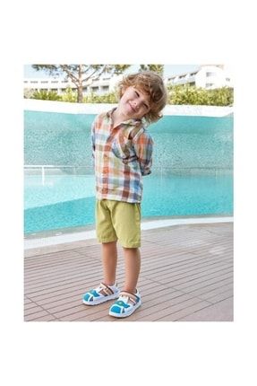 Flow Hafif Erkek Çocuk Beyaz/Saks Mavi Sandalet
