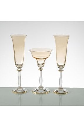 Kristal 2+1 Şampaya Kadehi + Mumluk