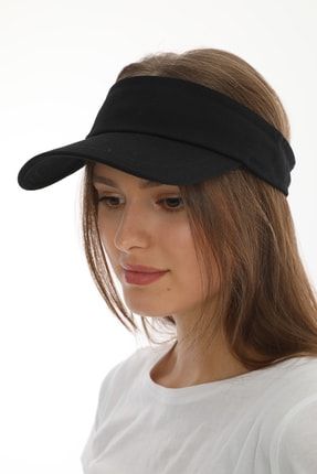 Uv Koruyuculu Unisex Siperlikli Siyah Tenisci Şapka