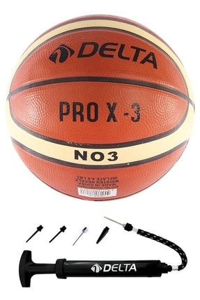 Pro X Deluxe Kauçuk 3 Numara Basketbol Topu + Top Pompası