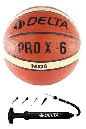 Pro X Deluxe Kauçuk 6 Numara Basketbol Topu + Top Pompası