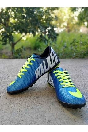 Mavi Sarı Halısaha Futbol Ayakkabısı