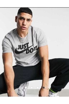 Nike Nsw Tee Just Do It Swoosh Erkek Gri Gunluk Stil Ti ort Cng store Fiyat Yorumlar Trendyol