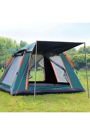 4 Kişilik Tam Otamatik Tenteli Kamp Çadırı Portatif Anti-Uv Su Geçirmez Outdoor Plaj Piknik