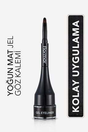 Özel Fırça Başlıklı Yoğun Pigmentli Mat Jel Eyeliner-gel Eyeliner-001 Gel Black-8690604591879