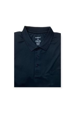 Ercan Triko Erkek Büyük Beden Polo Yaka Kısa Kollu Cepli Siyah Renk T-Shirt 0170