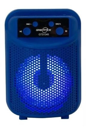 GTS-1349 Rgb Ledli Bluetooth Hoparlör Usb-Tf-Fm Radyo Mavi