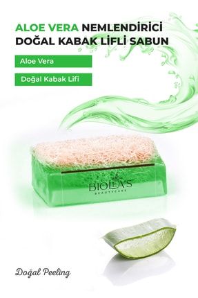 Biolea’s Doğal Kabak Lifli Aloe Vera Nemlendiricili Sabun 110 gr