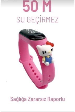 Hello Kitty Figürlü Led Dokunmatik Su Geçirmez Dijital Çocuk Saati (AKILLI SAAT DEĞİLDİR)