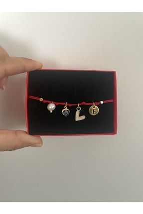 Hazeran accessories Harfli Kalpli ncili Nazar Boncuklu ans