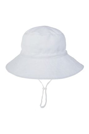 Uv Gunes Korumalı Şapka – Upf50+ Düz Beyaz Sapka