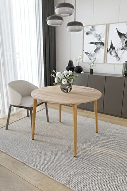 banket tezgahı hanglamp ile yuvarlak yemek masası