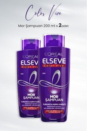 Color Vive Mor Şampuan Turunculaşma Karşıtı 200 ml x 2 Adet